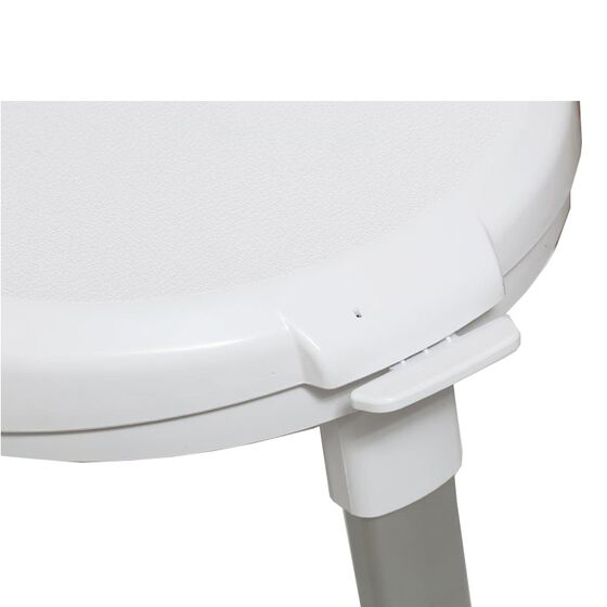 Κάθισμα-Σκαμπό Μπάνιου Περιστρεφόμενο 360ᵒ Ø33x43cm με Ρυθμιζόμενο Ύψος 2.3kg Αλουμινίου-Πλαστικό Λευκό