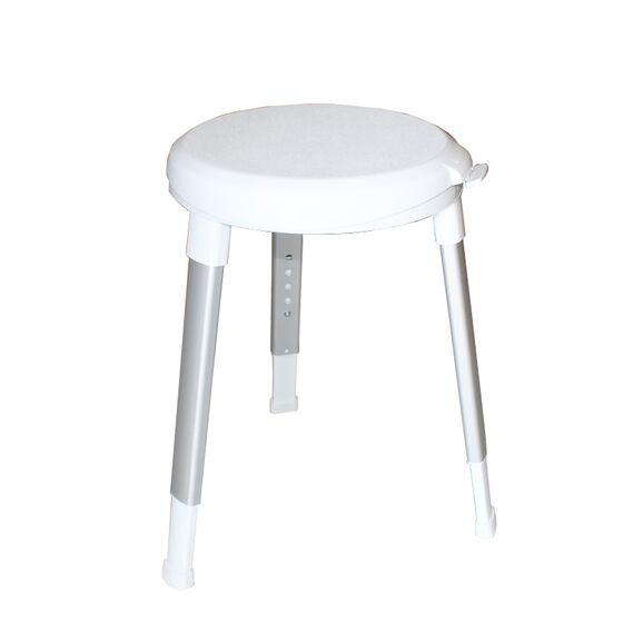 Κάθισμα-Σκαμπό Μπάνιου Περιστρεφόμενο 360ᵒ Ø33x43cm με Ρυθμιζόμενο Ύψος 2.3kg Αλουμινίου-Πλαστικό Λευκό