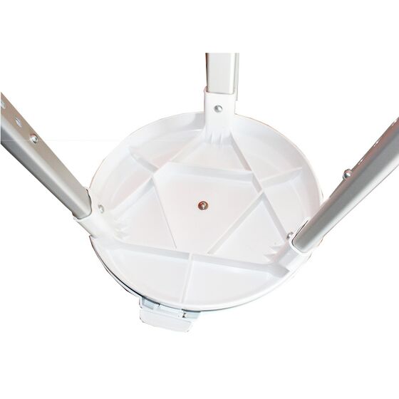 Κάθισμα-Σκαμπό Μπάνιου Περιστρεφόμενο 360ᵒ Ø33x43cm με Ρυθμιζόμενο Ύψος 2.3kg Αλουμινίου-Πλαστικό Λευκό