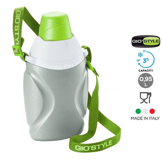 GIOSTYLE Ιταλίας Παγούρι-Θερμός Ψύξης 15x9x27cm 0.95lt 0.35kg CIAO! CANTEEN 1000 Γκρι-Λαχανί
