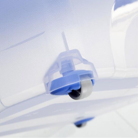 BAMA ITALY Κουτί Αποθήκευσης 59x39x18cm 27lt με Περιστρεφόμενες Ρόδες 360ᵒ Πλαστικό Διάφανο-Κόκκινο CONTENITORE ROTOBOX