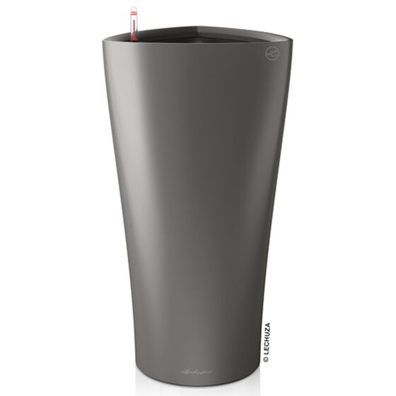 LECHUZA Delta 40 Premium Επιδαπέδια Γλάστρα Ø39x75.5cm Αυτοποτιζόμενη με Δοχείο Φύτευσης Ανθρακί Σατινέ Γερμανίας