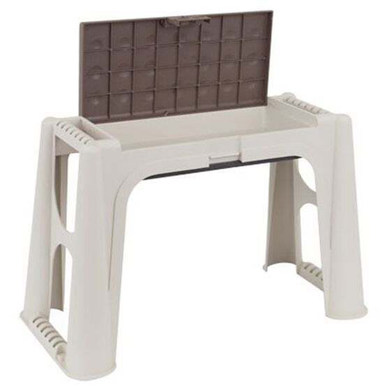 ARTPLAST Italy Σκαμπό Πολλαπλών Χρήσεων 58x28x37cm με Αποθηκευτικό Χώρο και Αφρολέξ 1.6kg Μπεζ-Καφέ