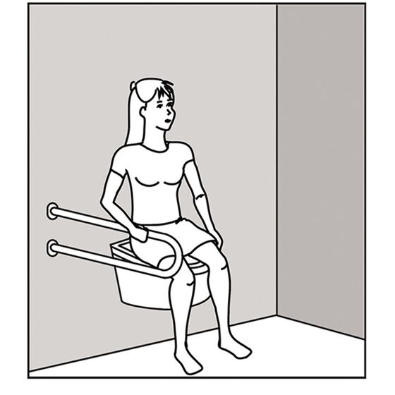 PRIMANOVA Χειρολαβή Μπάνιου 52.5x21x8cm Ανασηκώμενη Βιδωτή σε Τοίχο Βάρος 1.68kg Αλουμινίου Λευκή