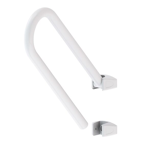 PRIMANOVA Χειρολαβή Μπάνιου 52.5x21x8cm Ανασηκώμενη Βιδωτή σε Τοίχο Βάρος 1.68kg Αλουμινίου Λευκή