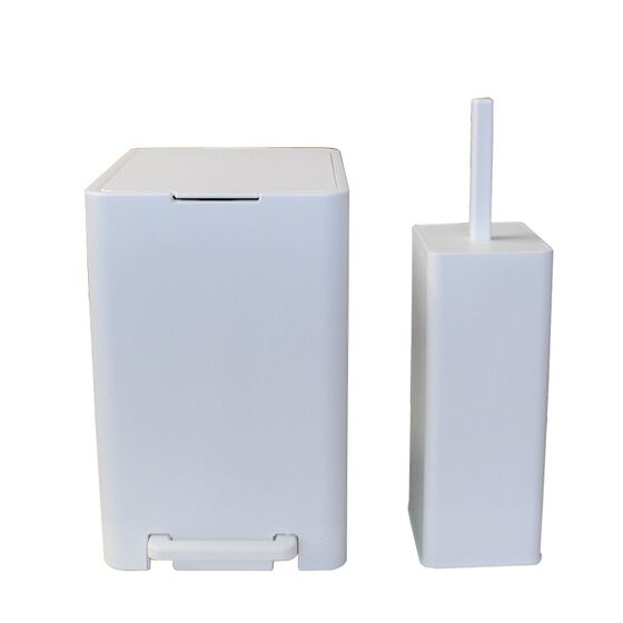 Κάδος Μπάνιου με Πεντάλ 13.5lt 18.5x25x29cm με Εσωτερικό Κάδο 7lt 0.82kg Πλαστικό SOFT CLOSE Λευκό Ελλάδας