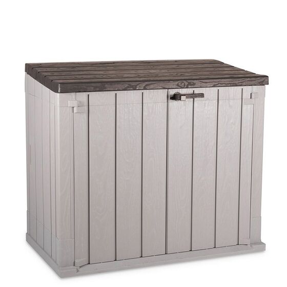 TOOMAX Ιταλίας Αποθήκη Κήπου Βαρέως Τύπου Πλαστική 842lt 129.5x74.5x111cm 20.5kg MASSIF STORER PLUS TAUPE GREY/BROWN