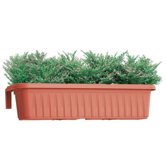 BAMA ITALY Ζαρντινιέρα Κρεμαστή 80x20x18.5cm 18lt με Ρυθμιζόμενους Βραχίονες και Σύστημα Αποστράγγισης 1.3kg Κεραμιδί RONDINE