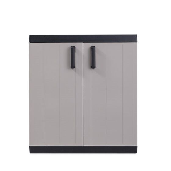 TOOMAX Ιταλίας XXL Πλαστική Ντουλάπα 89x54x96cm 14.75kg με 1 Ρυθμιζόμενο Ράφι- 2 Χώροι MAX Αντοχή 70kg BIOS MEGA BLACK/WARM GREY XXL Πιστοποίηση TUV/GS FASHION