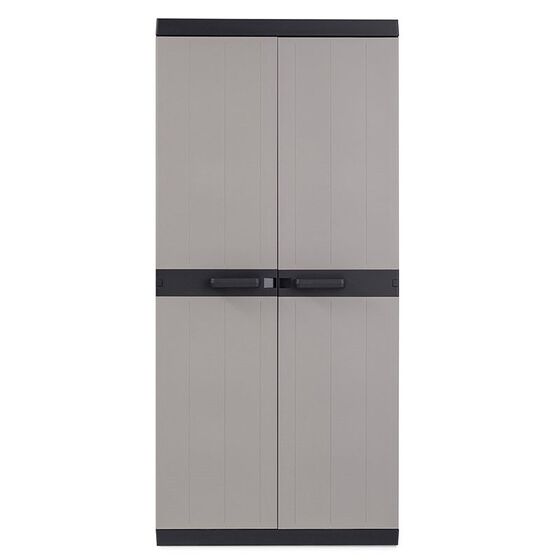 TOOMAX Ιταλίας XXL Πλαστική Ντουλάπα 89x54x190cm 26.13kg με Χώρισμα-6 Χώρους MAX Αντοχή 220kg BIOS MEGA BLACK/WARM GREY XXL Πιστοποίηση TUV/GS FASHION