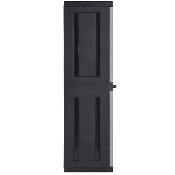 TOOMAX Ιταλίας XXL Πλαστική Ντουλάπα 89x54x190cm 26.35 kg με 3 Ρυθμιζόμενα Ράφια- 4Χώροι MAX Αντοχή 170kg BIOS MEGA BLACK/WARM GREY XXL Πιστοποίηση TUV/GS FASHION