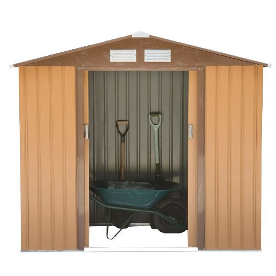 STEELEN Μεταλλική Αποθήκη Κήπου - Σπιτάκι Κήπου 277x319x212cm (9.1'x10.5') 8.2m² Γαλβανιζέ με Παράθυρο Archer Plus E Καφέ