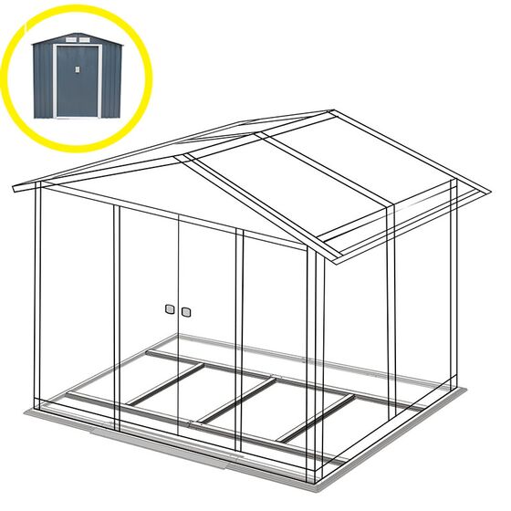 STEELEN Βάση-Πλαίσιο Δαπέδου Γαλβανιζέ Μέταλλο για την Αποθήκη-Σπιτάκι Κήπου 453.1001C