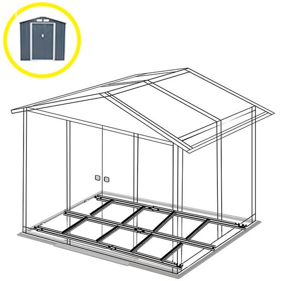 STEELEN Βάση-Πλαίσιο Δαπέδου Γαλβανιζέ Μέταλλο για την Αποθήκη-Σπιτάκι Κήπου 453.1001E