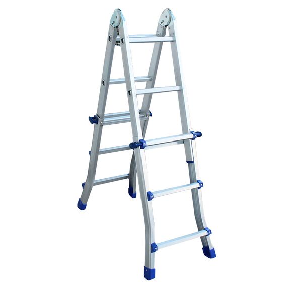 Σκάλα Αλουμινίου Επαγγελματική 4x3 Σκαλιά Μέγιστο Ύψος 287 εκατοστά Αντοχή 150kg Βάρος 9.4kg Πιστοποίηση EN131