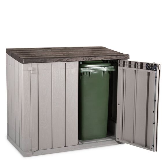 TOOMAX Ιταλίας Αποθήκη Κήπου Βαρέως Τύπου Πλαστική 842lt 129.5x74.5x111cm 20.5kg MASSIF STORER PLUS TAUPE GREY/BROWN