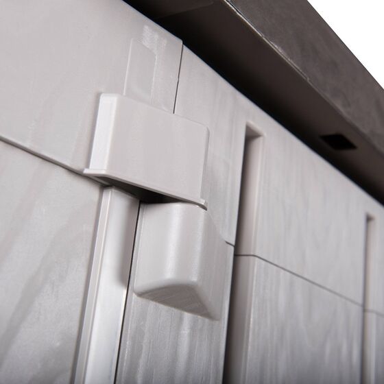 TOOMAX Ιταλίας Αποθήκη Κήπου Βαρέως Τύπου Πλαστική 842lt 129.5x74.5x111cm 20.5kg MASSIF STORER PLUS TAUPE GREY/BROWN