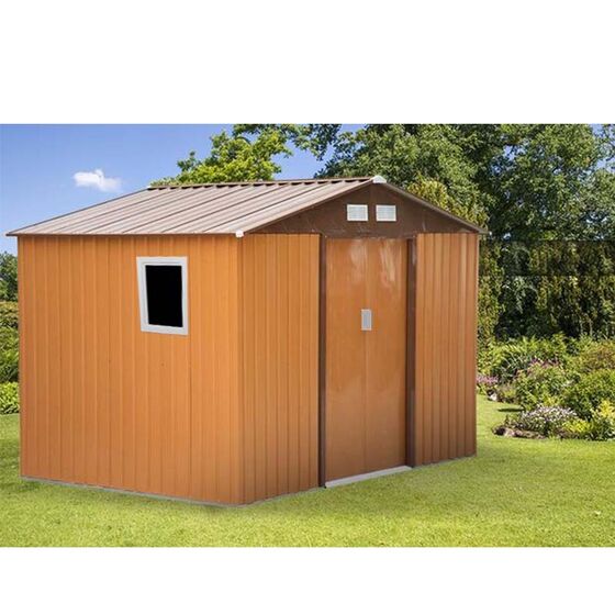 STEELEN Μεταλλική Αποθήκη Κήπου - Σπιτάκι Κήπου 277x319x212cm (9.1'x10.5') 8.2m² Γαλβανιζέ με Παράθυρο Archer Plus E Καφέ