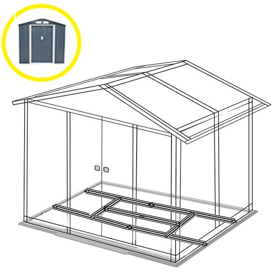 STEELEN Βάση-Πλαίσιο Δαπέδου Γαλβανιζέ Μέταλλο για την Αποθήκη-Σπιτάκι Κήπου 453.1001B