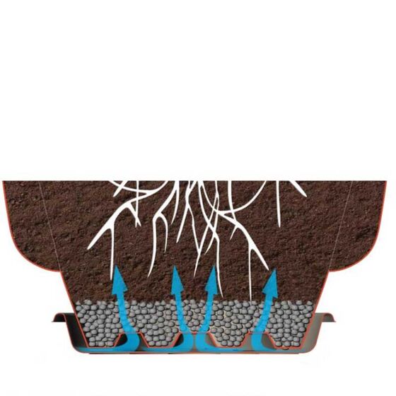 BAMA ITALY Γλάστρα Σύνθεσης XL Ø80x80cm 200lt Πλαστική με Πιάτο 8.2kg Oasi Κεραμιδί