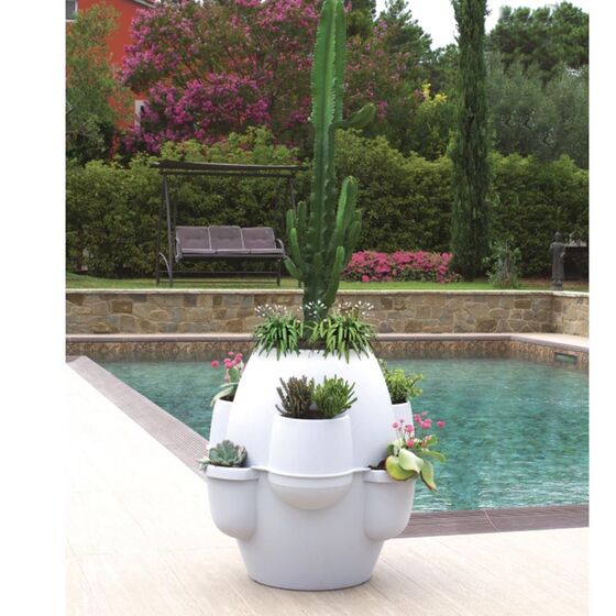 BAMA ITALY Γλάστρα Σύνθεσης XL Ø80x80cm 200lt Πλαστική 8.2kg Oasi Λευκό του Πάγου