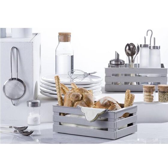 BAMA ITALY Τελάρο Πολλαπλών Χρήσεων 41x31x14cm Πλαστικό με Όψη Ξύλου Γκρι TINA 3