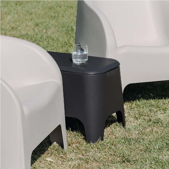 TOOMAX Ορθογώνιο Τραπέζι 59x39x36cm Πλαστικό Βάρος 3.4kg Petra Matte Anthracite Ιταλίας