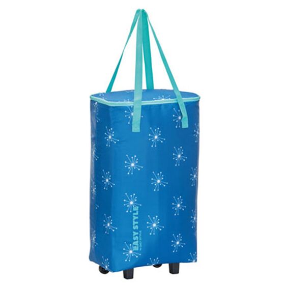 GIOSTYLE Ιταλίας Ισοθερμική Τσάντα Τρόλεϋ 33x20x63cm Πάχος 4mm 44lt Πολυεστέρας 70D MAX Απόδοση 10 Ώρες Πιστοποίηση REACH EASY STYLE BAG-TROLLEY Μπλε
