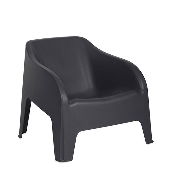 TOOMAX Πολυθρόνα-Καρέκλα Κήπου Στοιβαζόμενη 79x76.5x70cm Βάρος 6.8kg Petra Matte Anthracite Ιταλίας