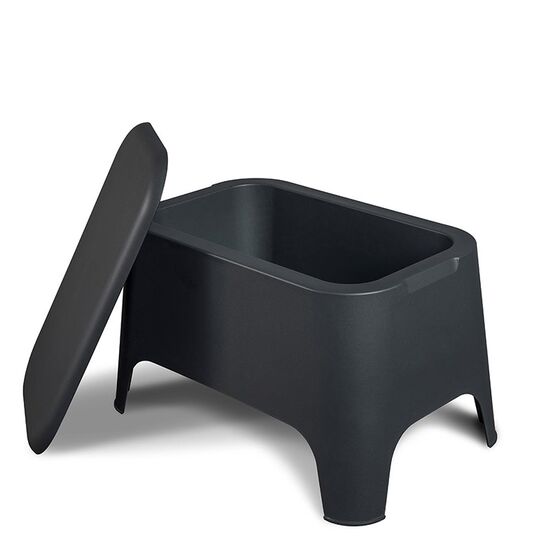 TOOMAX Ορθογώνιο Τραπέζι 59x39x36cm Πλαστικό Βάρος 3.4kg Petra Matte Anthracite Ιταλίας