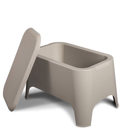 TOOMAX Ορθογώνιο Τραπέζι 59x39x36cm Πλαστικό Βάρος 3.4kg Petra Matte Taupe Grey Ιταλίας