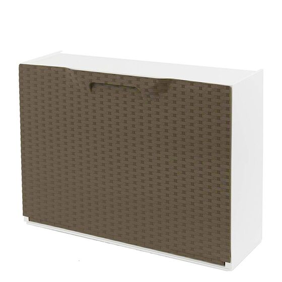 ARTPLAST Ιταλίας Παπουτσοθήκη Πλαστική Συναρμολογούμενη 51x17.3x41cm για 3 Ζευγάρια 2.5 kg RATTAN UNIKA Γκρι Καφέ - Μπεζ