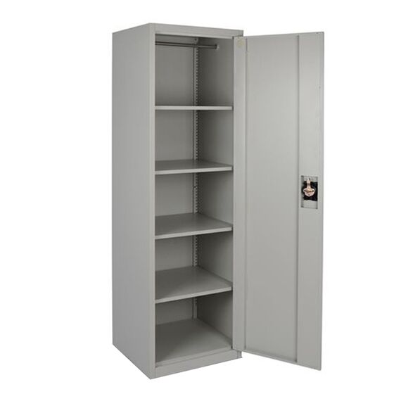 STEELEN Μεταλλική Ντουλάπα 50x45x181cm Πάχους 0.6mm/0.8mm (πάτωμα) Γαλβανιζέ με 4 Ράφια ΧΩΡΙΣ ΠΟΔΙΑ - 5 Αποθηκευτικοί Χώροι