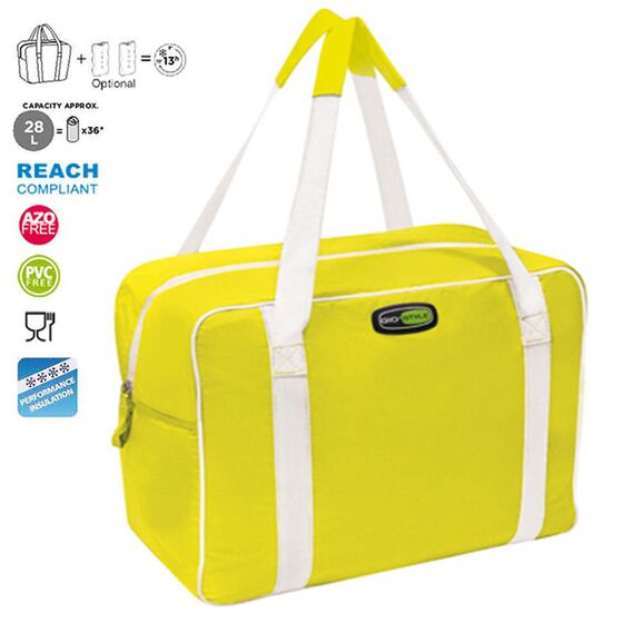 GIOSTYLE Ιταλίας Ισοθερμική Τσάντα 39x20x33cm Πάχος 6mm 28lt Πολυεστέρας 300D MAX Απόδοση 13 Ώρες Πιστοποιήσεις Azo FREE/REACH EVO LARGE Κίτρινο
