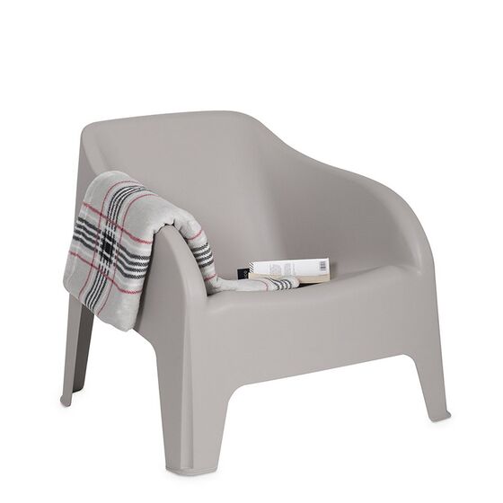 TOOMAX Πολυθρόνα-Καρέκλα Κήπου Στοιβαζόμενη 79x76.5x70cm Βάρος 6.8kg Petra Matte Taupe Grey Ιταλίας