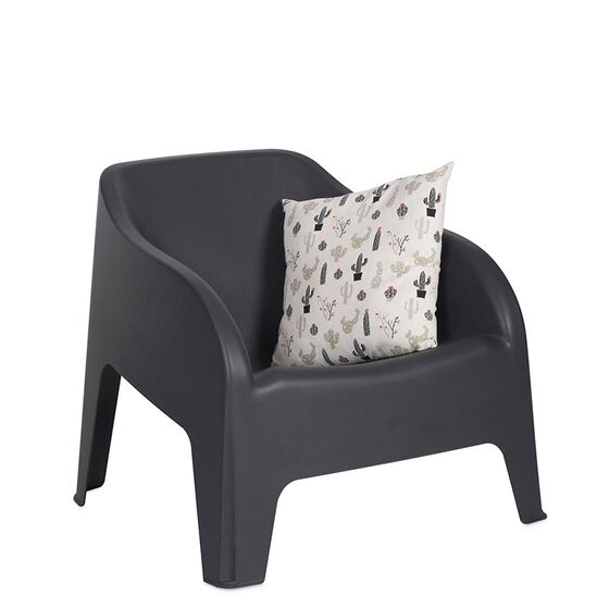 TOOMAX Πολυθρόνα-Καρέκλα Κήπου Στοιβαζόμενη 79x76.5x70cm Βάρος 6.8kg Petra Matte Anthracite Ιταλίας