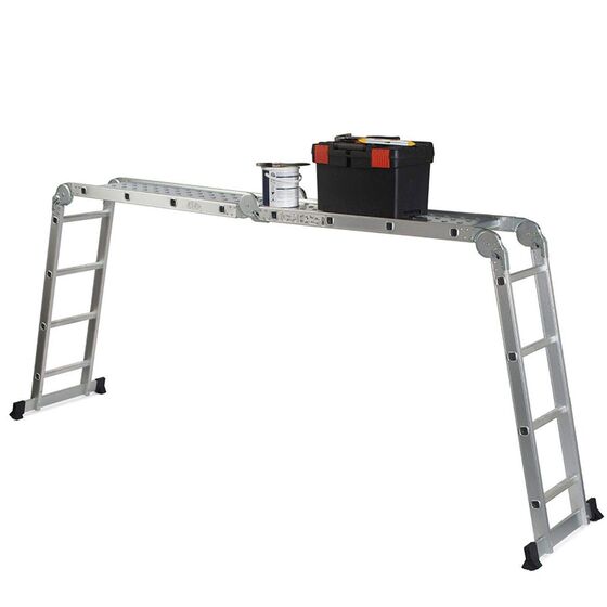 VESTA Σκάλα Αλουμινίου 4X4 Πολυμορφική 70x226cm ΜΑΧ Ύψος 4.62m με Πλατφόρμα MAX Αντοχή 150kg EN-131