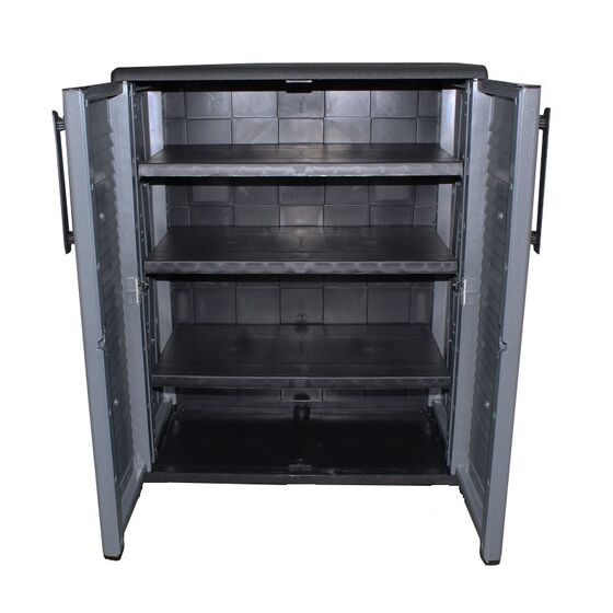 ARTPLAST Ιταλίας Παπουτσοθήκη-Ντουλάπα 68x37x84cm με 3 Ράφια-4Αποθηκευτικούς Χώρους 10kg Μεταλλικούς STRONG Μεντεσέδες Γκρι Σκούρο EASYLINE