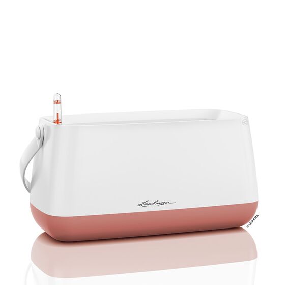 LECHUZA YULA Ζαρντινιέρα-Κασπώ 38x17x18cm Αυτοποτιζόμενη Λευκό-Ροζ Γερμανίας