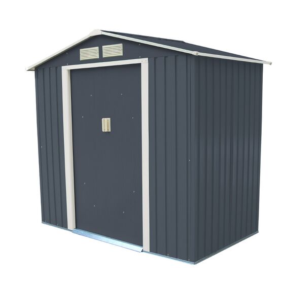 STEELEN Μεταλλική Αποθήκη Κήπου - Σπιτάκι Κήπου 201x121x190 (6.6'x4') 2.1m² Γαλβανιζέ Polis Γκρι