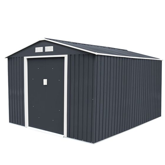 STEELEN Μεταλλική Αποθήκη Κήπου - Σπιτάκι Κήπου 261x301x198 (8.6'x9.9') 7.3m² Γαλβανιζέ Polis Γκρι