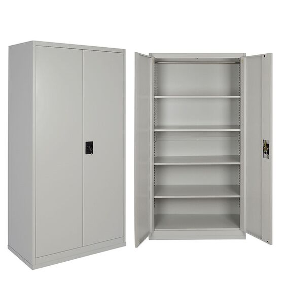 STEELEN Μεταλλική Ντουλάπα 90x45x181cm Πάχους 0.6mm/0.8mm (πάτωμα) Γαλβανιζέ με 4 Ράφια ΧΩΡΙΣ ΠΟΔΙΑ - 5 Αποθηκευτικοί Χώροι