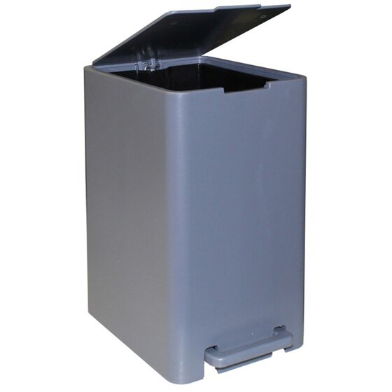 Κάδος Μπάνιου με Πεντάλ 17lt 18.5x26x37cm με Εσωτερικό Κάδο 10lt 1.04kg Πλαστικό SOFT CLOSE Γκρι Τιτανίου Ελλάδας