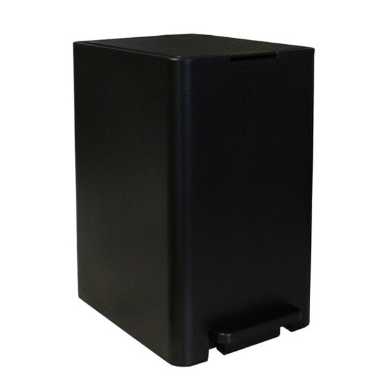 Κάδος Μπάνιου με Πεντάλ 17lt 18.5x26x37cm με Εσωτερικό Κάδο 10lt 1.04kg Πλαστικό SOFT CLOSE Μαύρο Ελλάδας