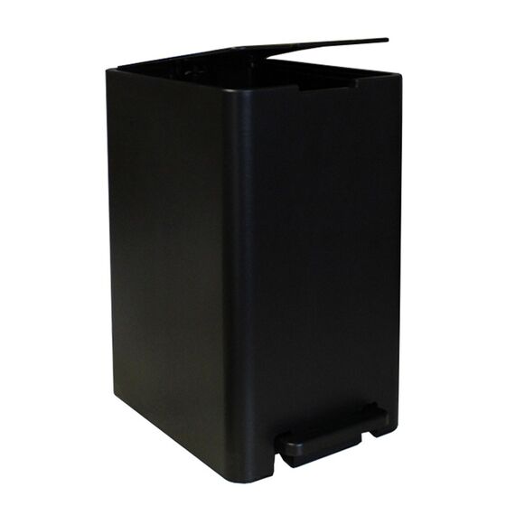 Κάδος Μπάνιου με Πεντάλ 17lt 18.5x26x37cm με Εσωτερικό Κάδο 10lt 1.04kg Πλαστικό SOFT CLOSE Μαύρο Ελλάδας
