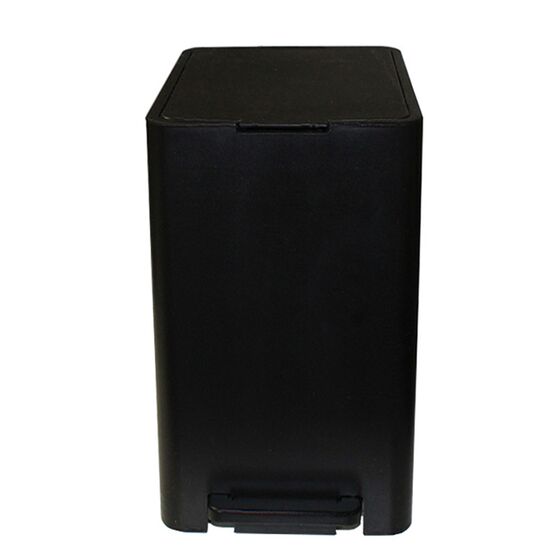 Κάδος Μπάνιου με Πεντάλ 17lt 18.5x26x37cm με Εσωτερικό Κάδο 10lt 1.04kg Πλαστικό SOFT CLOSE Μαύρο Ελλάδας