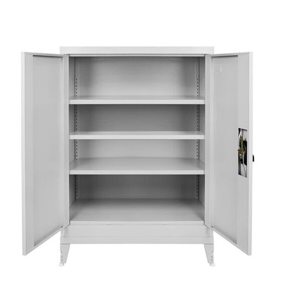 STEELEN Μεταλλική Ντουλάπα - Παπουτσοθήκη 90x45x132cm Πάχους 0.6mm/0.8mm (πάτωμα) Γαλβανιζέ με 3 Ράφια και Ρυθμιζόμενα Πόδια - 4 Αποθηκευτικοί Χώροι