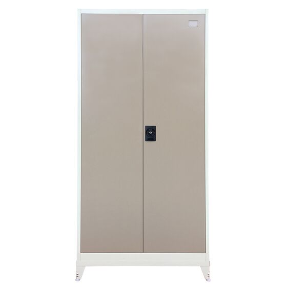 STEELEN Μεταλλική Ντουλάπα 70x40x181cm Πάχους 0.6mm/0.8mm (πάτωμα) Γαλβανιζέ με 4 Ράφια και Ρυθμιζόμενα Πόδια - 5 Αποθηκευτικοί Χώροι Taupe-Μπεζ