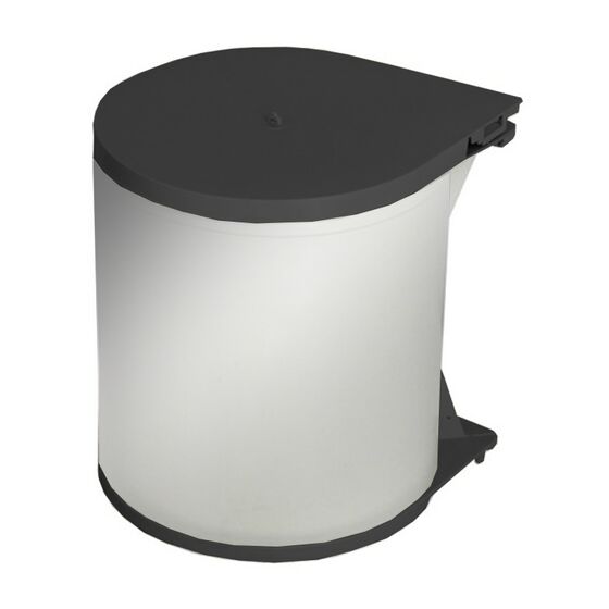 Κάδος Απορριμμάτων INOX Ντουλαπιού Κουζίνας Εσωτερικός Ø26.5x32cm 13lt 1.1kg Μαύρο Καπάκι και Βάση Ελλάδας