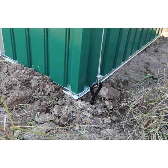 STEELEN Σετ 4 Τεμάχια Αγκύρια Εδάφους για Μεταλλικές Αποθήκες Κήπου